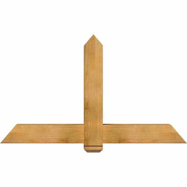 Ekena Millwork Eugene Rough Sawn Timber Gable Bracket, Western Red Cedar, 60"W x 35"H x 6"D x 6"F, 14/12 Pitch GBW060X35X0606EUG00RWR - main